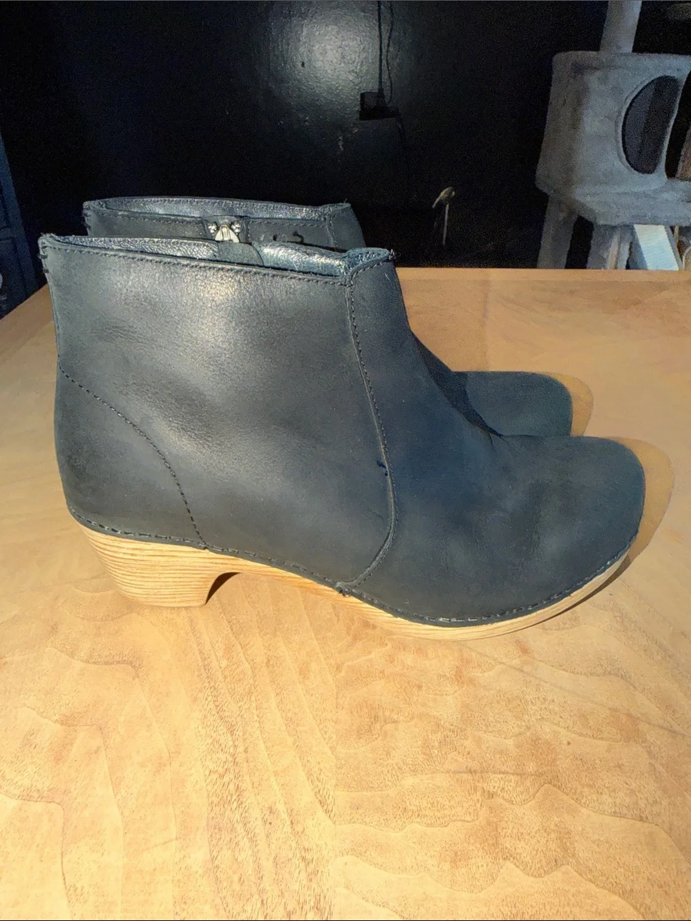 Dansko Maria Black Nubuck Leather Boots Size 37